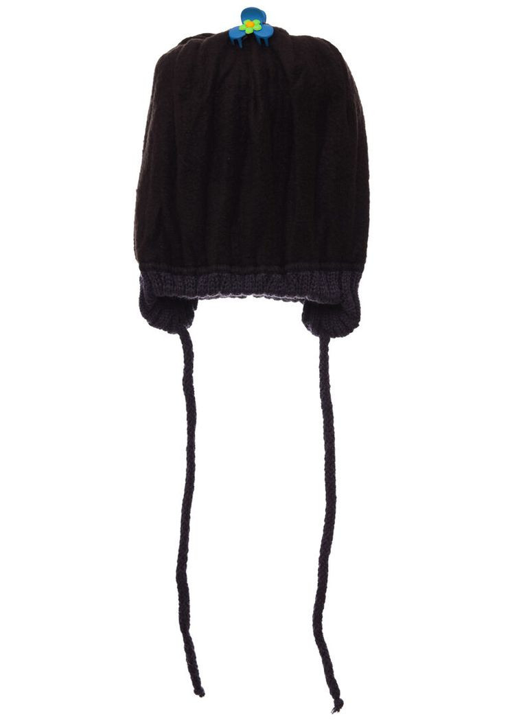 Шапка з хомутом для хлопчика в'язка на флісі з емблемою собаки синій джинс 3г+ (51887) BABYKROHA (337706266)