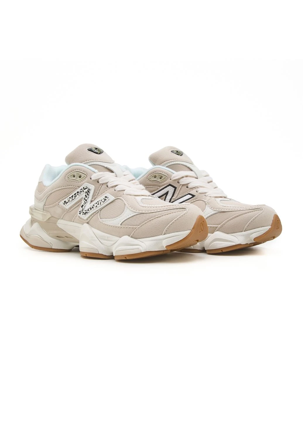 Бежевые летние кроссовки new balance 9060 beige leopard нью беланс 9060 No Brand