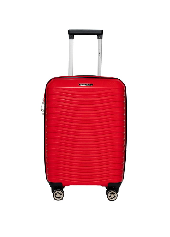 Чемодан маленький S под ручную кладь 43803 полипропилен Красный Snowball (298728847)