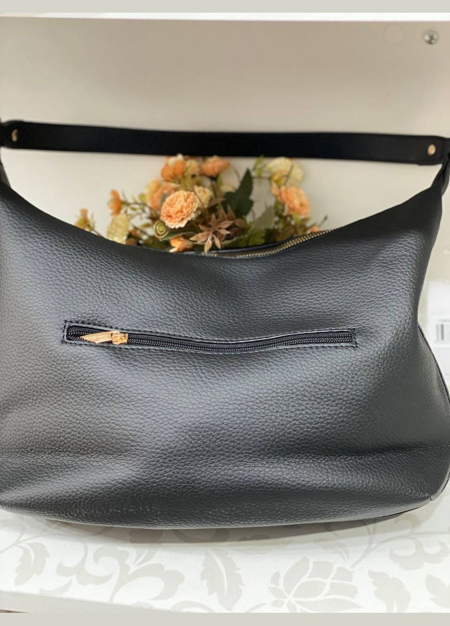 Базова жіноча сумка на плече iз еко-шкіри чорного кольору 32164 Fashion (338187919)