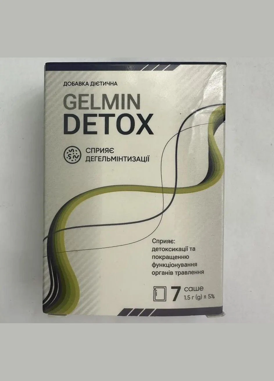Gelmin Detox (гельмин детокс, гельмін детокс) - препарат від паразитів та токсичних речовин, 7 саше No Brand (335039664)