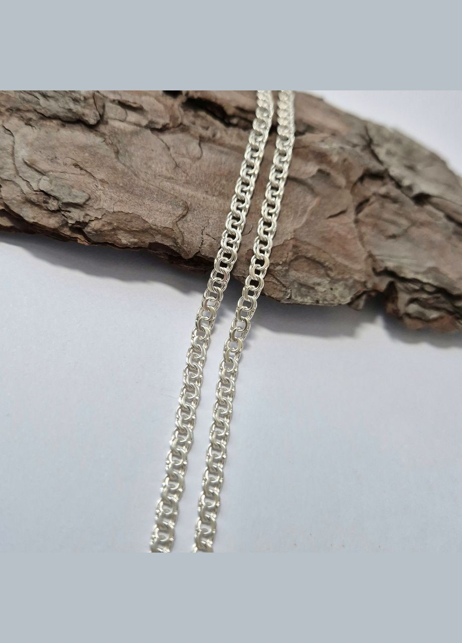 Срібна цепочка ланцюжок Плоский Бісмарк cм 3 мм срібло 925 проби 81001 10.18г No Brand (315049879)