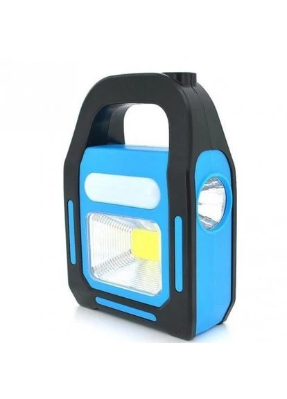 Фонарь аккумуляторный переносной BL-925 с солнечной панелью Blue-Black (3_03153) Bailong (395879916)