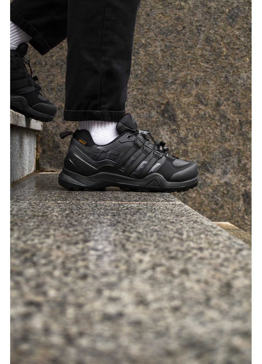 КРОССОВКИ ЖЕНСКИЕ ADIDAS TERREX TRIPLE BLACK АДИДАС No Brand чёрные демисезоны (367171854)