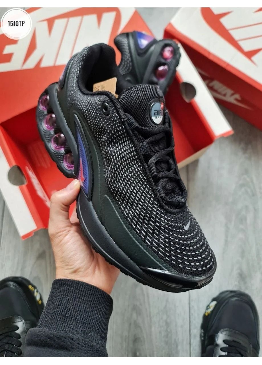 Черные летние кроссовки nike air max dn all night black purple найк аир макс дн No Brand