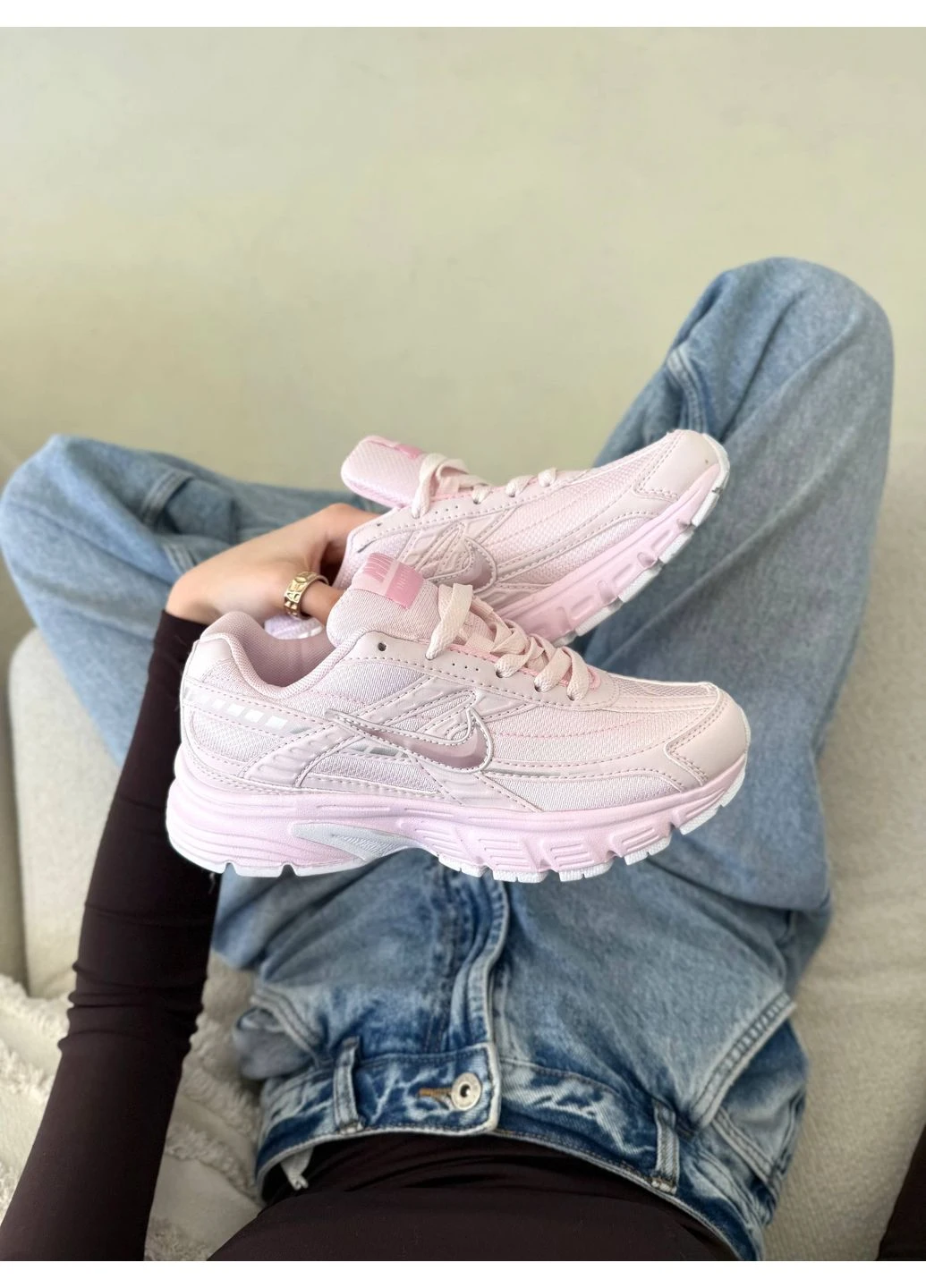 Білі літні кросівки nike initiator white pink найк інітіатор No Brand