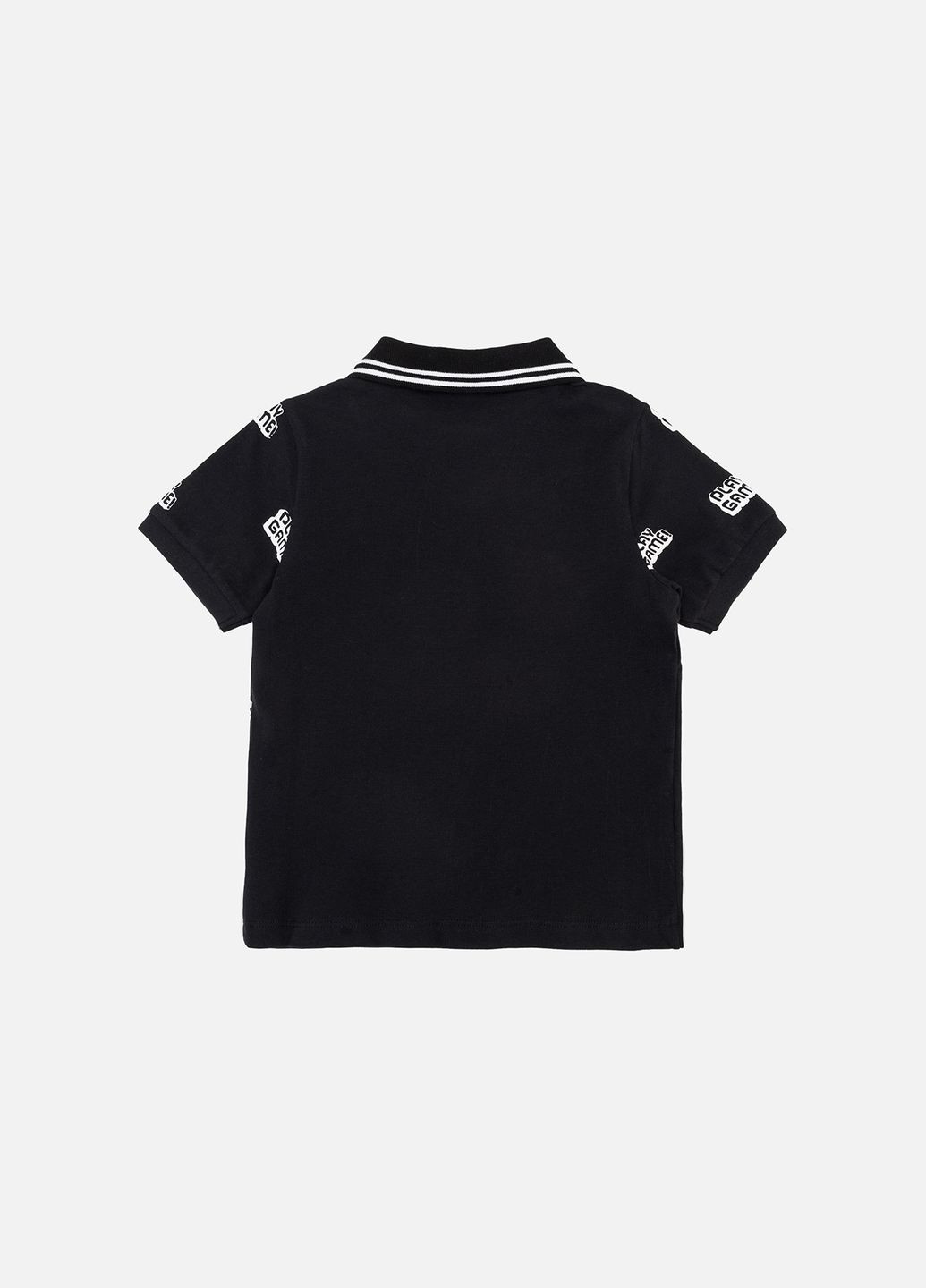 Черная детская футболка-поло с коротким рукавом для мальчиков цвет черный цб-00244197 для мальчика Tuffy