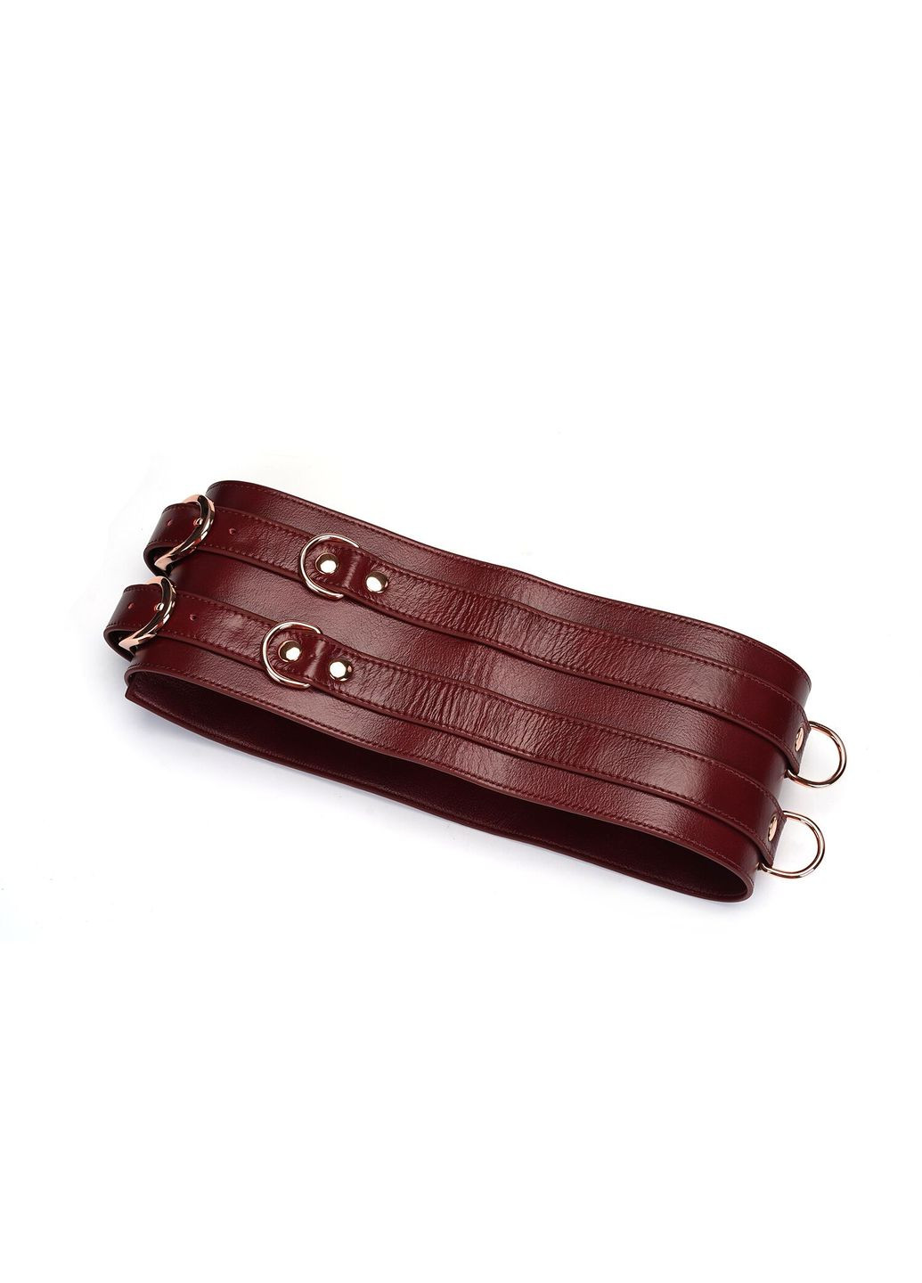 Шкіряний пояс для бондажу Wine Red Waist Cuff S Size Liebe Seele (296793855)