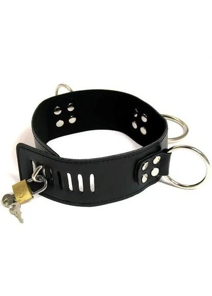 Нашийник шкіряний широкий для БДСМ Bdsm4u (382853057)