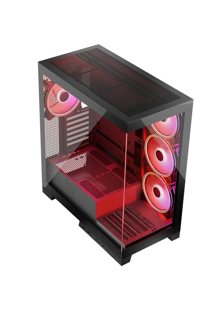 Корпус VOLCANO SPACE APEX ARGB 4x140mm вентиляторы MIDI USB 3.0x2+TYPE-C BLACK без БП ATX Modecom (381166632)