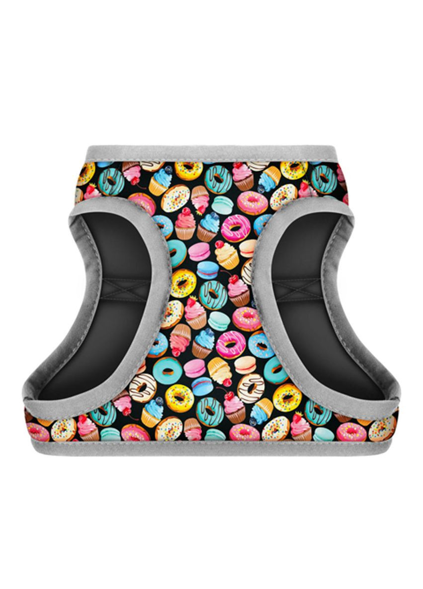 Шлея для собак Clothes з QR-паспортом Пончики S1 Різнобарвний (2911) WAUDOG (332880554)