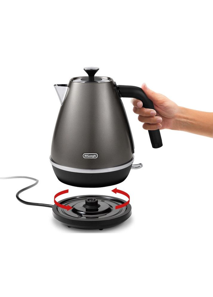 Електрочайник KBIN-2001-TB 1,7 л сiрий Delonghi (337093620)