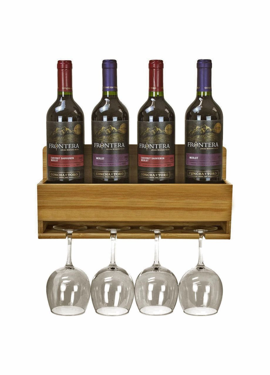 Настенная винная полка из дерева Камакура сиена (ПНК-000605) No Brand (327426166)