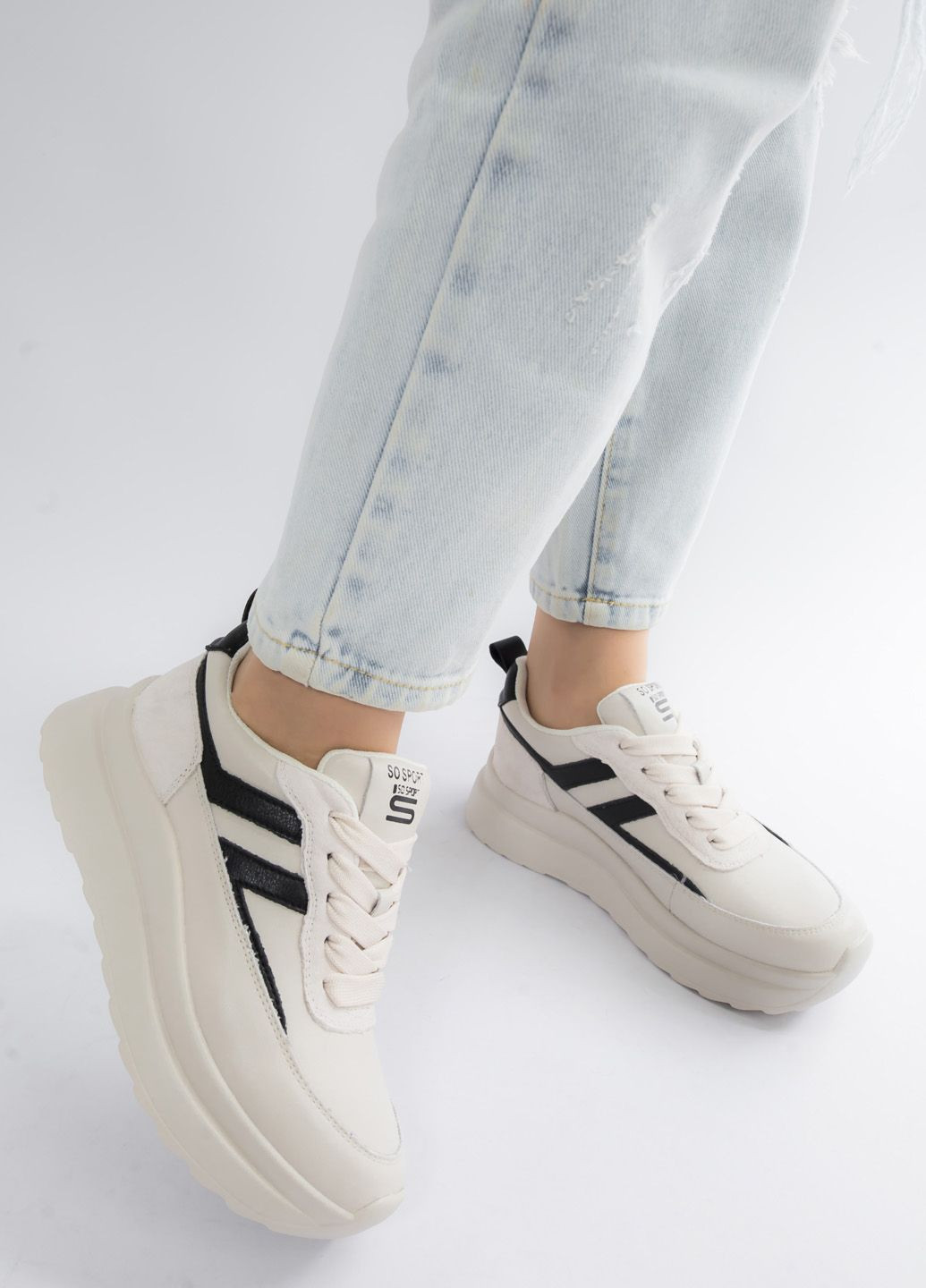 Кроссовки женские ITTS бежевые демисезоны (301524987)