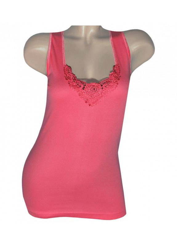 Женская майка на широких бретельках с кружевом Tengulu — 313428575