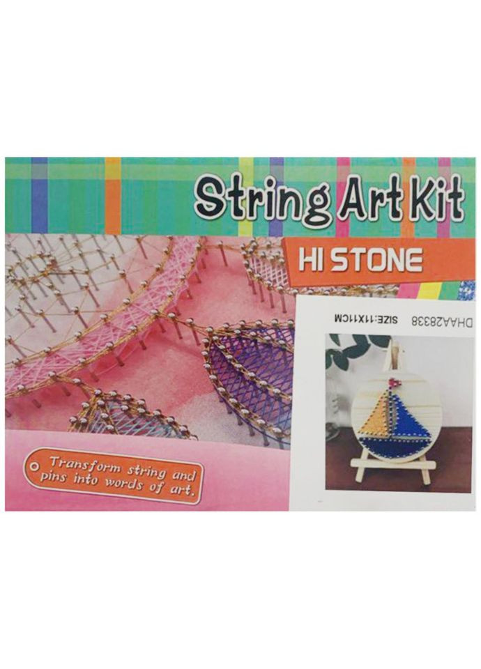 Дитячий набір для творчості стрінг-арт "Корабль" YG0115(28338) дерев'яна основа No Brand (339779661)