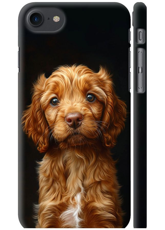 3D пластиковий глянцевий чохол 'Cocker spaniel на чорному фоні' для Endorphone apple iphone se 2020 (292315131)
