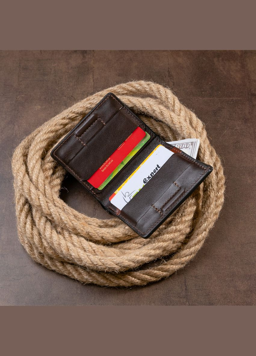 Вертикальне портмоне для документів чоловіче кредитниця комбі шкіряне 11328 Grande Pelle (306882141)