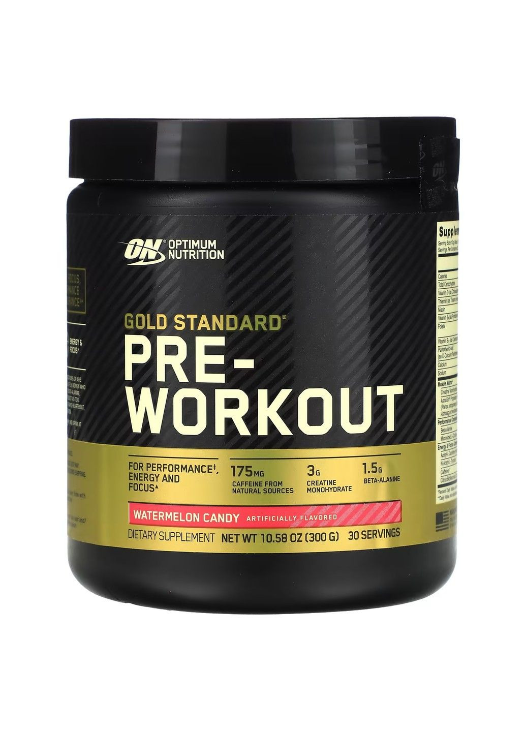 Предтренировочный Комплекс Gold Standard Pre Workout – 300 г Арбузная конфета Optimum Nutrition (280928220)