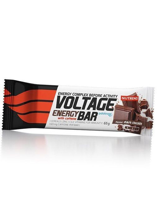 Енергетичний Батончик, Voltage Energy Bar, 65г Чорний шоколад (14119009) Nutrend (322724176)