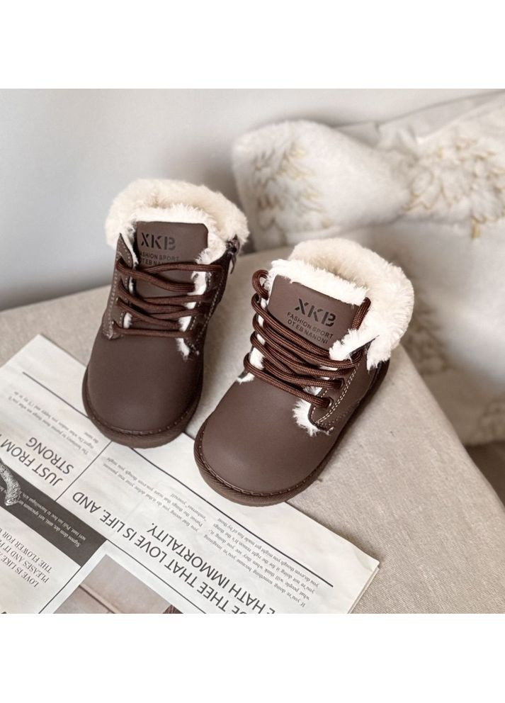 Черевики зимові дитячі колір коричневий 10987 No Brand (370499858)