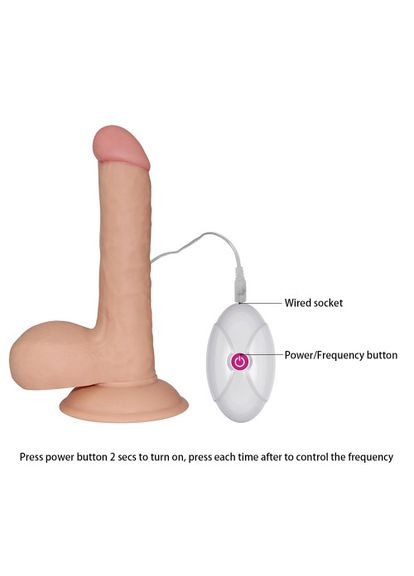 Реалистичный вибратор – The Ultra Soft Dude Vibrating 7.5" Lovetoy (335399555)