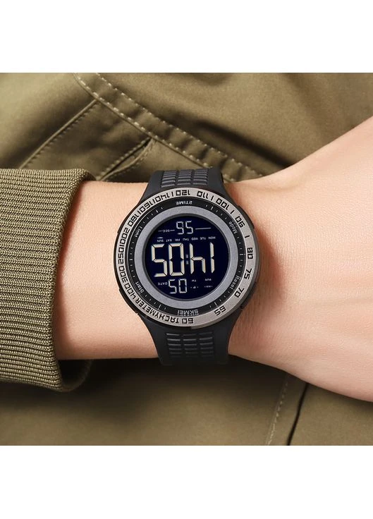 Годинник електронні спортивні чоловічі чорні з хронографом будильником та календарем ProDobro (367264993)