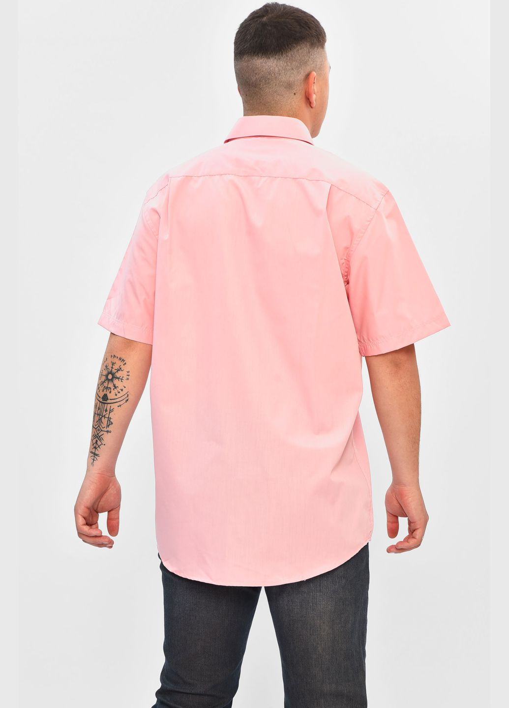 Пудровая классическая рубашка однотонная Let's Shop