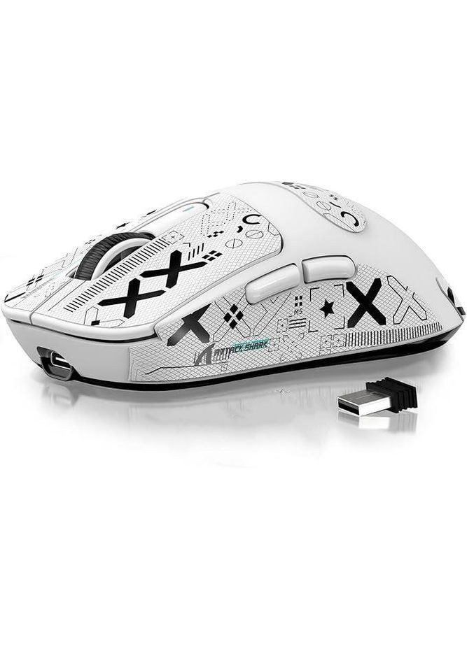 Бездротова мишка X3 White | Сенсор PAW3395 | 65 годин акум ATTACK SHARK (345627084)
