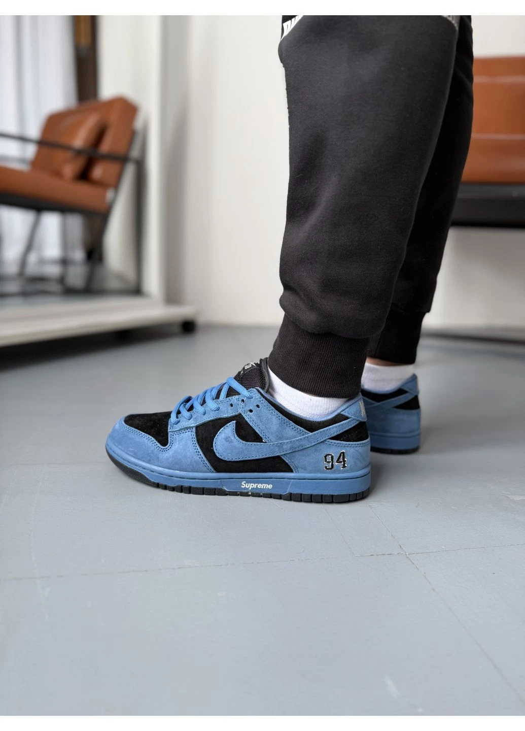 Комбіновані літні кросівки nike sb dunk supreme low ocean fog найк сб данк No Brand