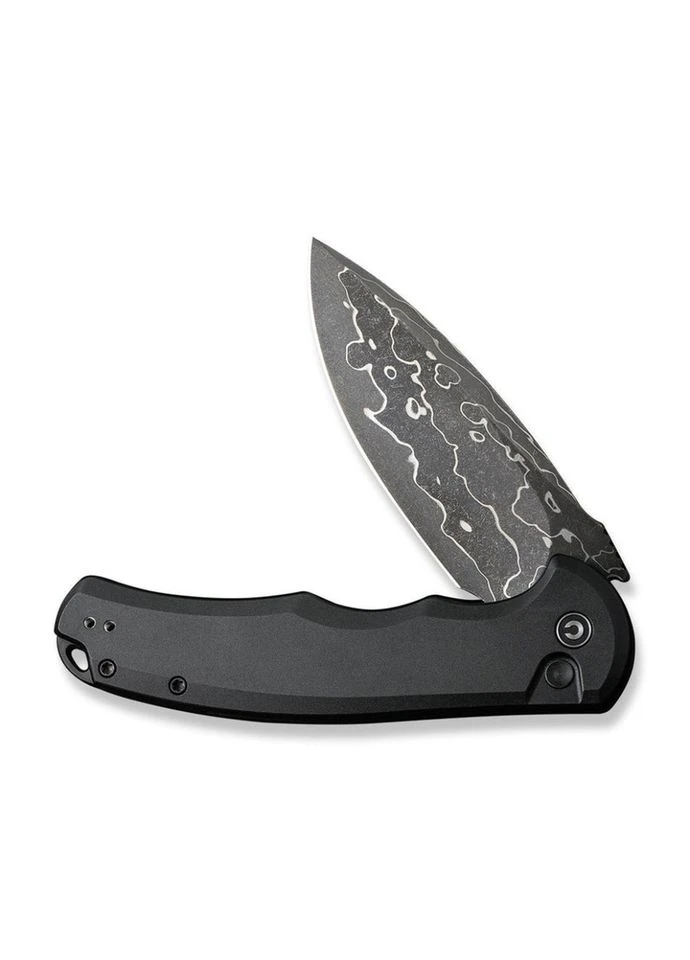 Ніж складаний Praxis C18026E-DS1, Drop Point, з дамаської сталі, з замком Button Lock, вага 111.6 г Civivi (395594462)