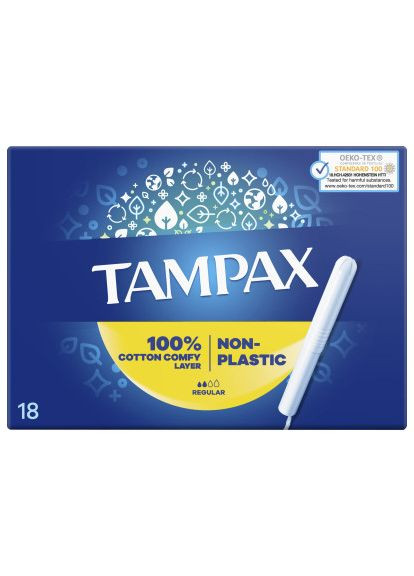 Тампони Regular з аплікатором 18 шт. (8006540858509) Tampax (397596635)