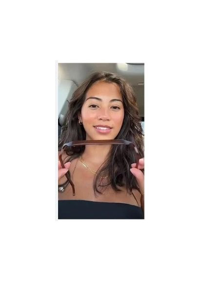 Квадратный обруч для волос коричневый No Brand (331172194)