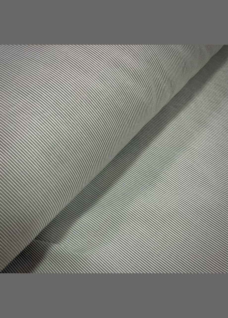 Тканина сорочкова в смужку сіра пог. м. No Brand (329743921)