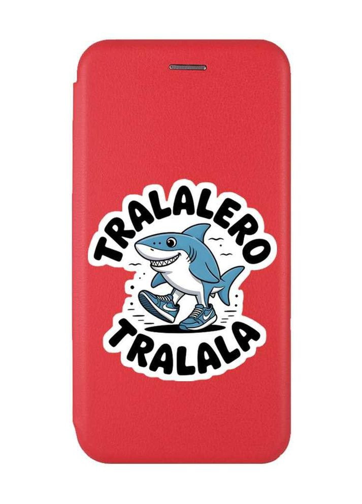Чохол-книжка червоний з малюнком на Xiaomi Redmi Note 14 4G Акула Тралалеро Тралала (принт 416) Creative (364688168)