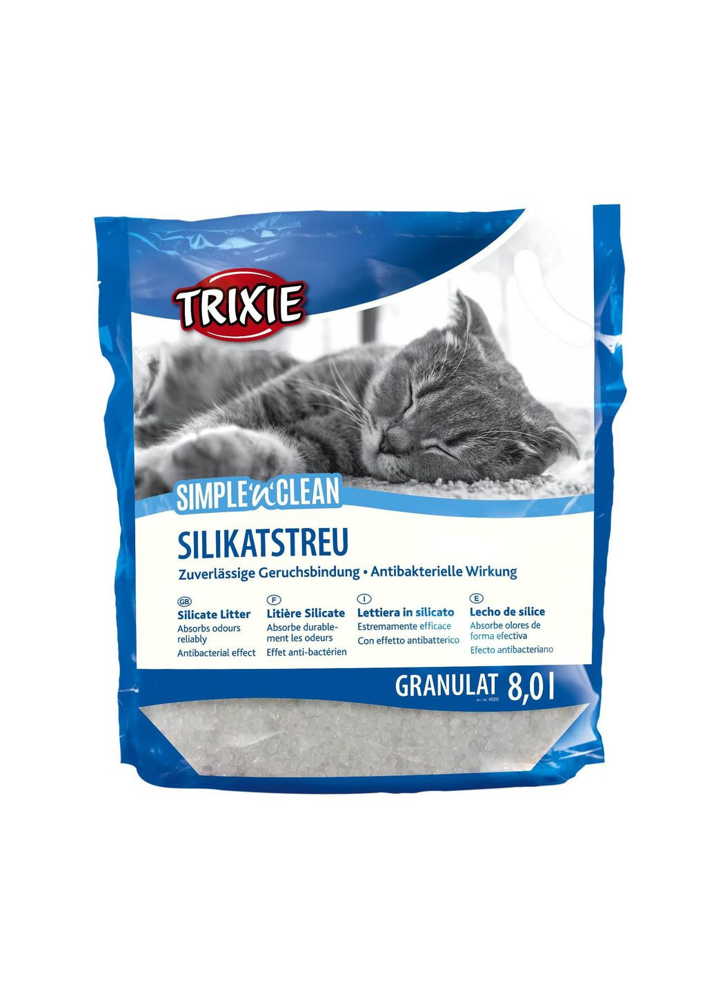 Наповнювач для котячого туалету SimplenClean Силікагелевий поглинаючий 3.6 кг 8 л (4047974040201) Trixie (309564750)
