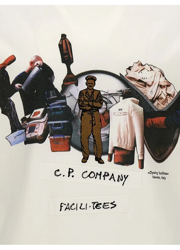 Белая мужская белая футболка с принтом No Brand