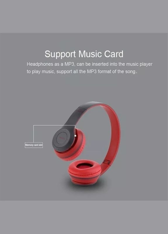 Беспроводные bluetooth стерео гарнитура наушники P47 белые No Brand (302241885)