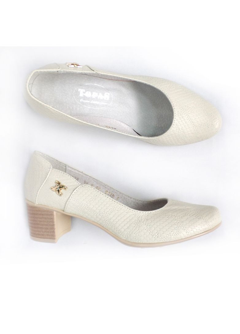 TOPAS Туфли молочного цвета из натуральной кожи. молочный з натуральная кожа, китай — демисезон (353828375)