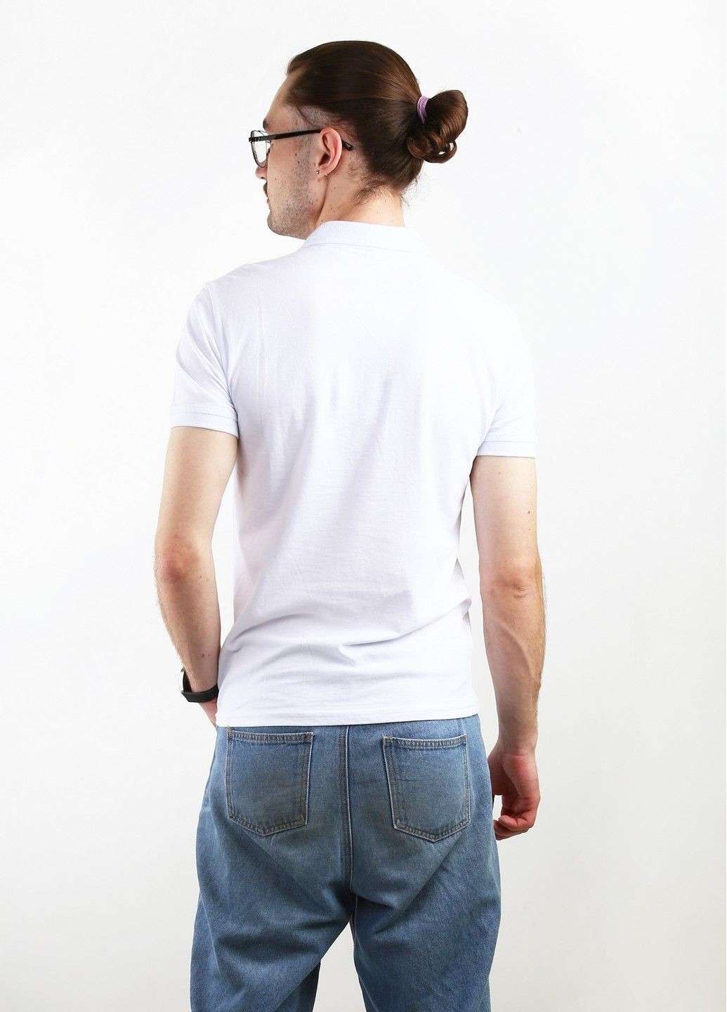 Белая футболка-поло для мужчин Mtp с рисунком