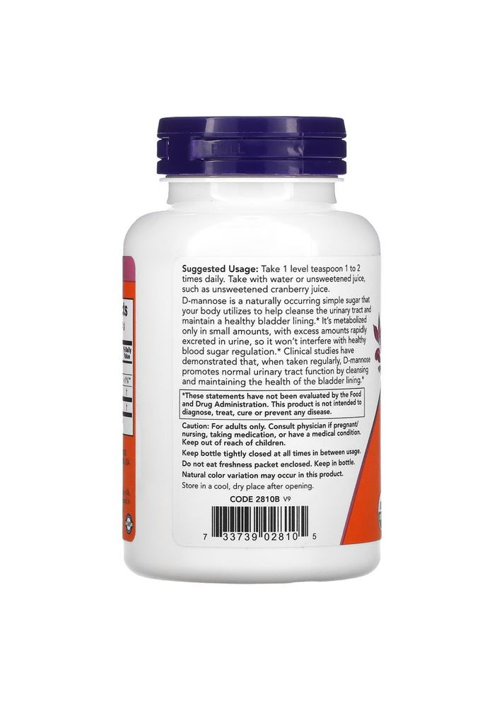 Натуральна добавка D-Mannose Powder, 85 грам Now (324418534)