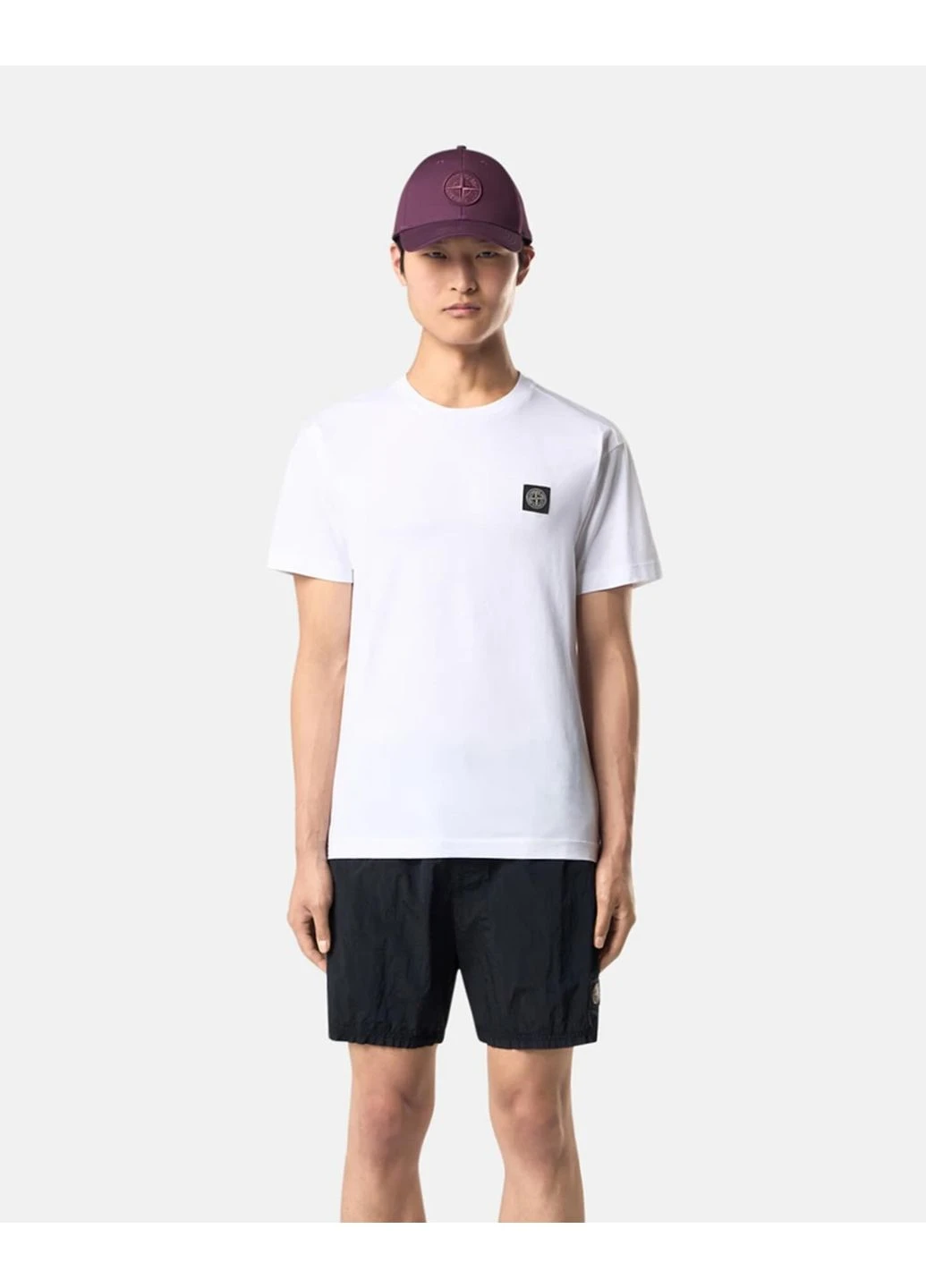 Біла футболка logo patch white k2s152100027s0013-v0001 Stone Island