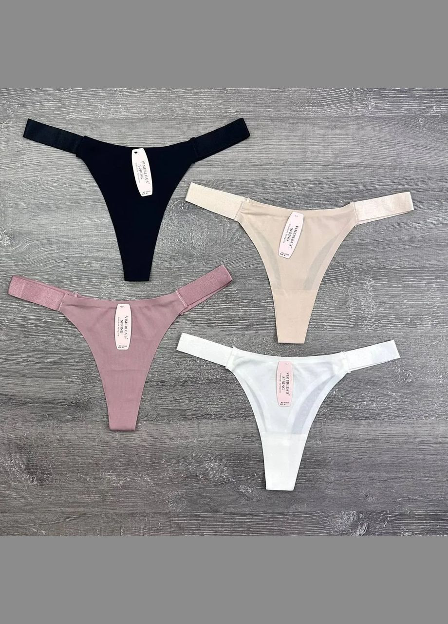Набір жіночих трусиків 4 шт No Brand Стрінги (327434123)