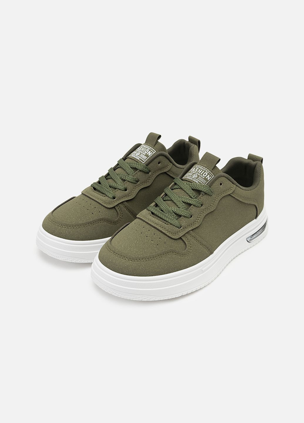 Хакі кеди на пласкій підошві чоловічі колір хакі cb-00268295 Yuki