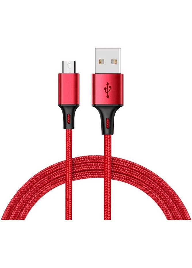 Кабель NB143 Braided USB-MicroUSB 2.4A 1m Red (NB143-M1-RD) XO (323106491)