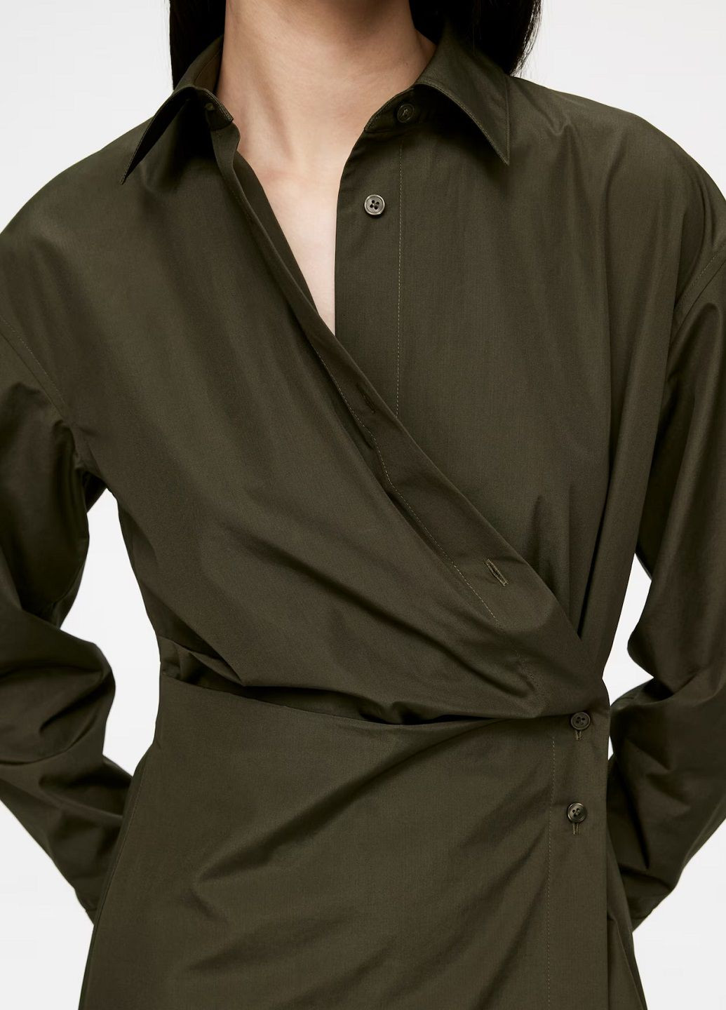 Темно-зелена ділова сукня Arket однотонна