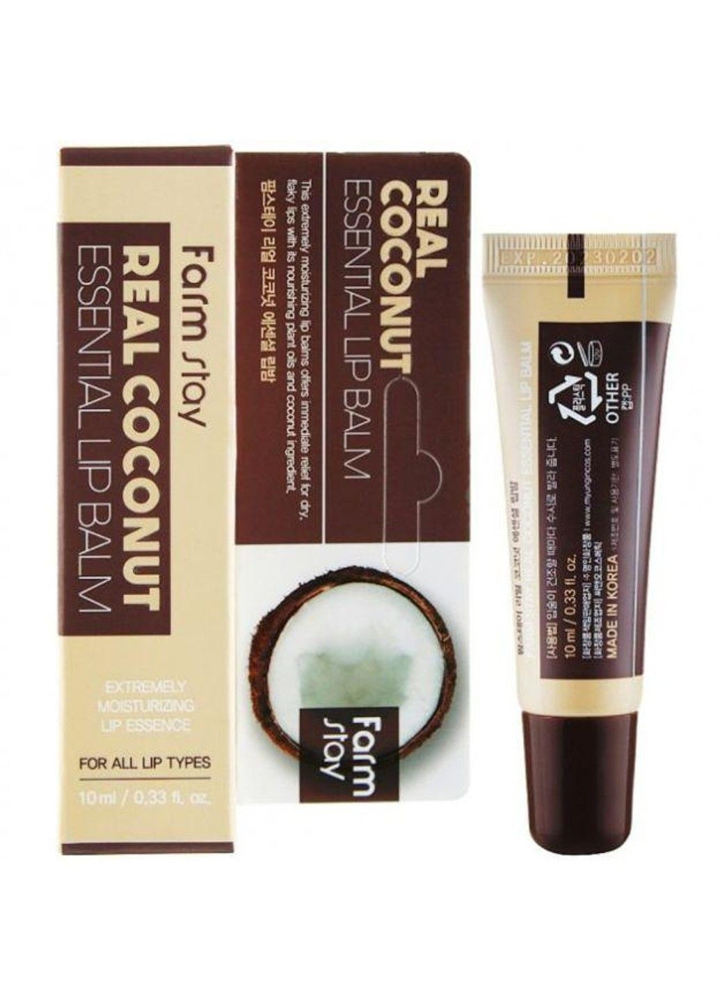 Бальзам питательный с кокосом для губ Real Coconut Essential Balm 10ml FarmStay (314904519)
