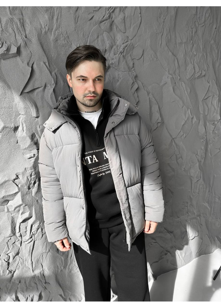 Сіра пуфер новинка!!! No Brand
