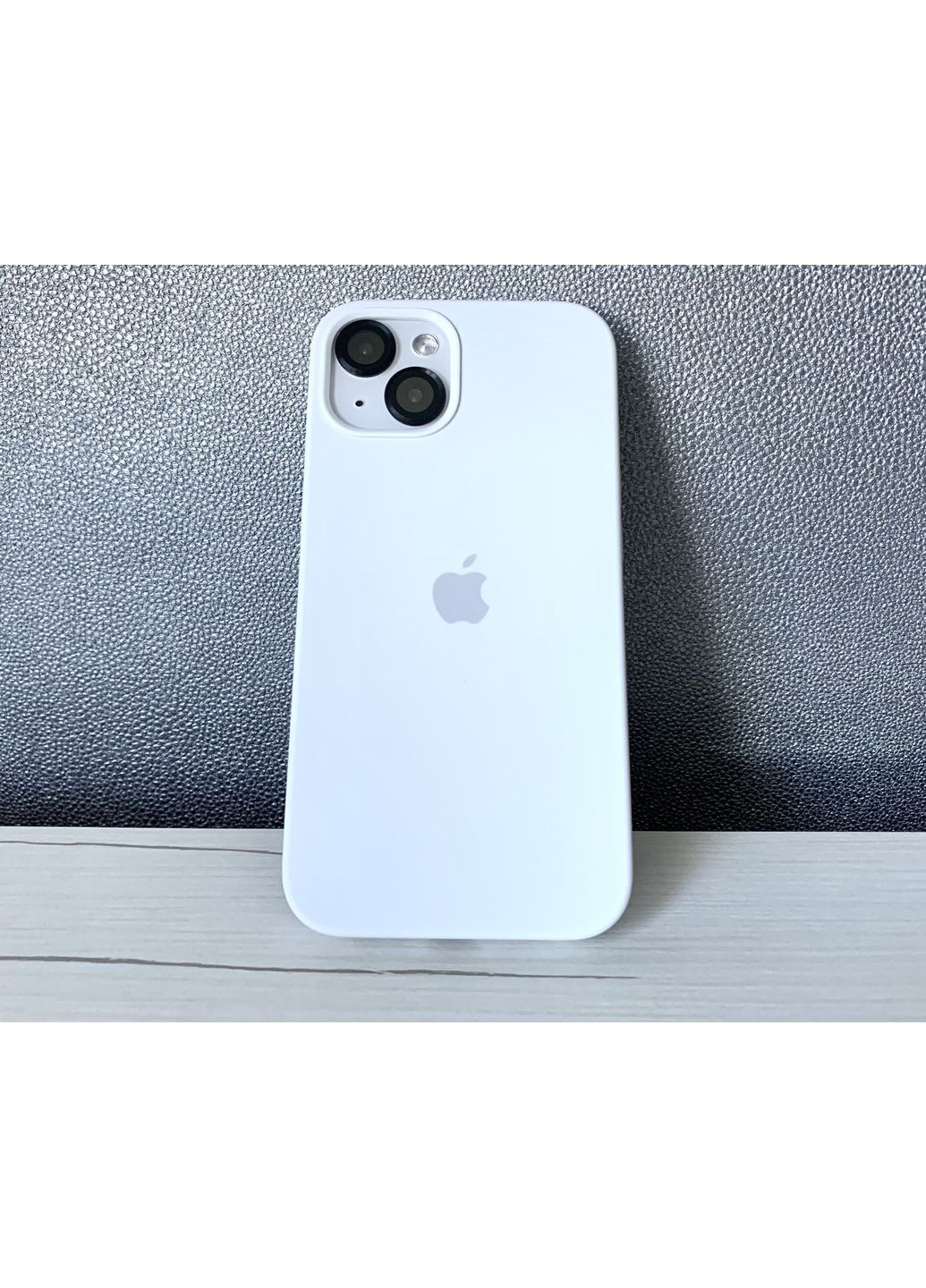 Чехол для iPhone 15 open camera силиконовый закрытый низ на айфон 15/White cover Silicone Case (369137397)