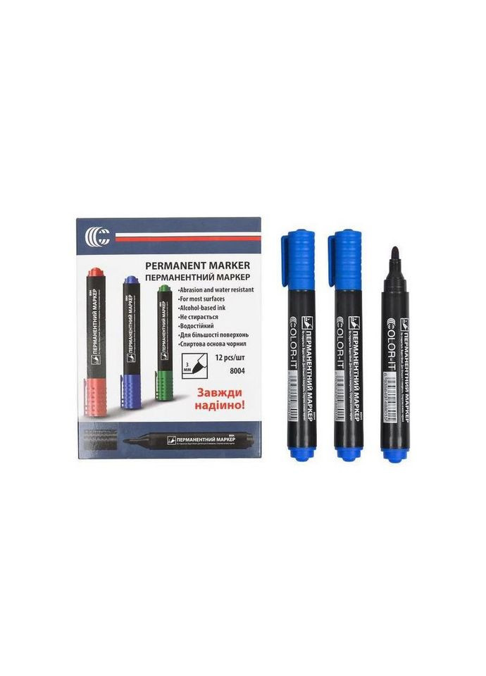 Маркер 8004(Blue) Diamont "C" в упаковці 12 шт Color-it (365249703)